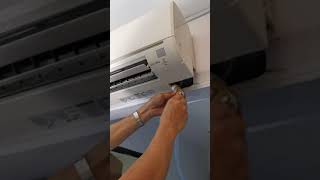 How to unclog a mitsubishi starmex aircon water dripping pipe