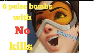 6 pulse bombs with no kills!    Overwatch funny moment ( not me )