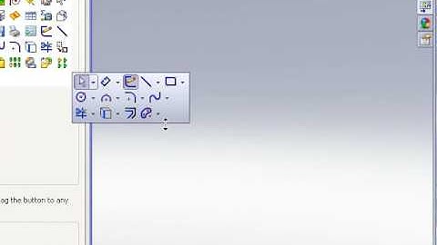 Shortcut toolbar in SolidWorks 2009