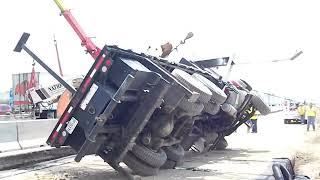 Towing and Recovery  Crane Falls on SUV I69
