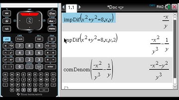Implicit Differentiation on the TI-Nspire CAS