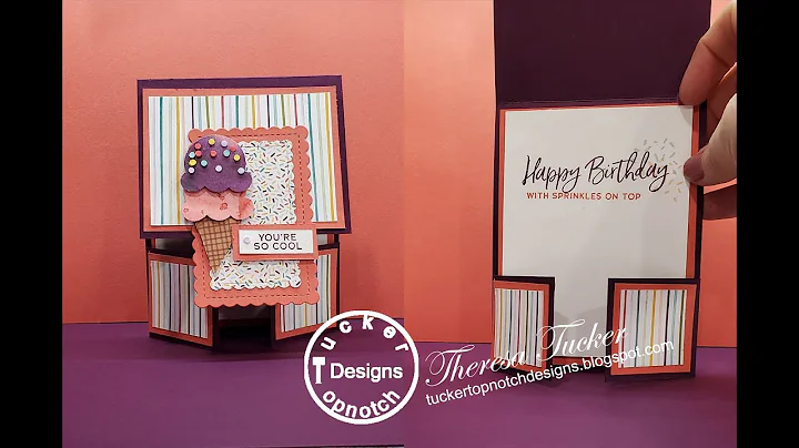 Stampin Up Theresa Tucker Ice Cream Dutch Gate Fold