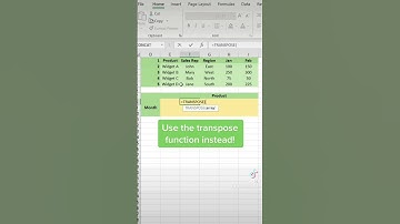 How to use the transpose function in #excel #exceltutorial #exceltips #microsoft #exceltricks #xls