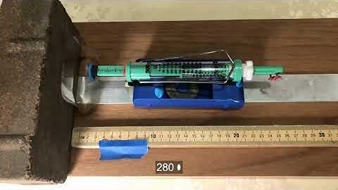 Cart & Brick Collision - 1 Ring on Cart - Lesson 13, Unit 8.1 Contact Forces