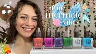Mooncat’s MERMAID TALES Collection 🧜‍♀️🪼 soo bright for summer! | Swatches, Comparisons + Review