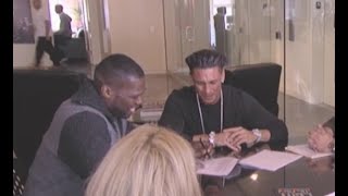 50 Cent Signing Contract with DJ Pauly D (2012)