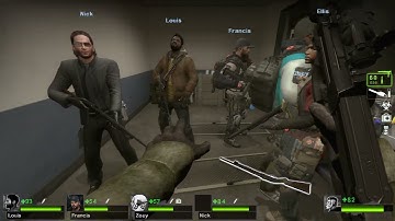Left 4 Dead 2 - Custom Campaign Pitch Dark Mesa With All 8 Survivors Advanced Gameplay (As Bill)