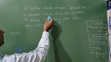 A Ballon which remains Spherical has a radius. Find rate at which it