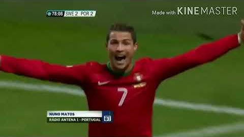 Narração Mais Emocionante Do Mundo - Portugal 3x2 Suécia (3 Gols De Cristiano Ronaldo)