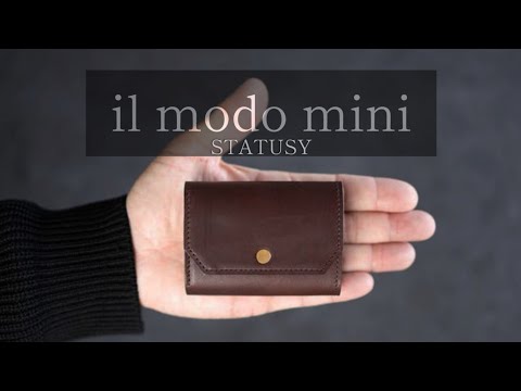 STATUSY il modo mini（イルモードミニ）キャメル STATUSY】イルモードミニ（il modo mini）カードが10枚、小銭が