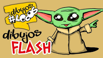 #DibujosLOCOS • Baby Yoda • Dibujos Flash *Aprende como dibujar