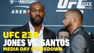 Ufc 239 Jon Jones Vs. Thiago Santos Media Day Staredown - Mma Fighting