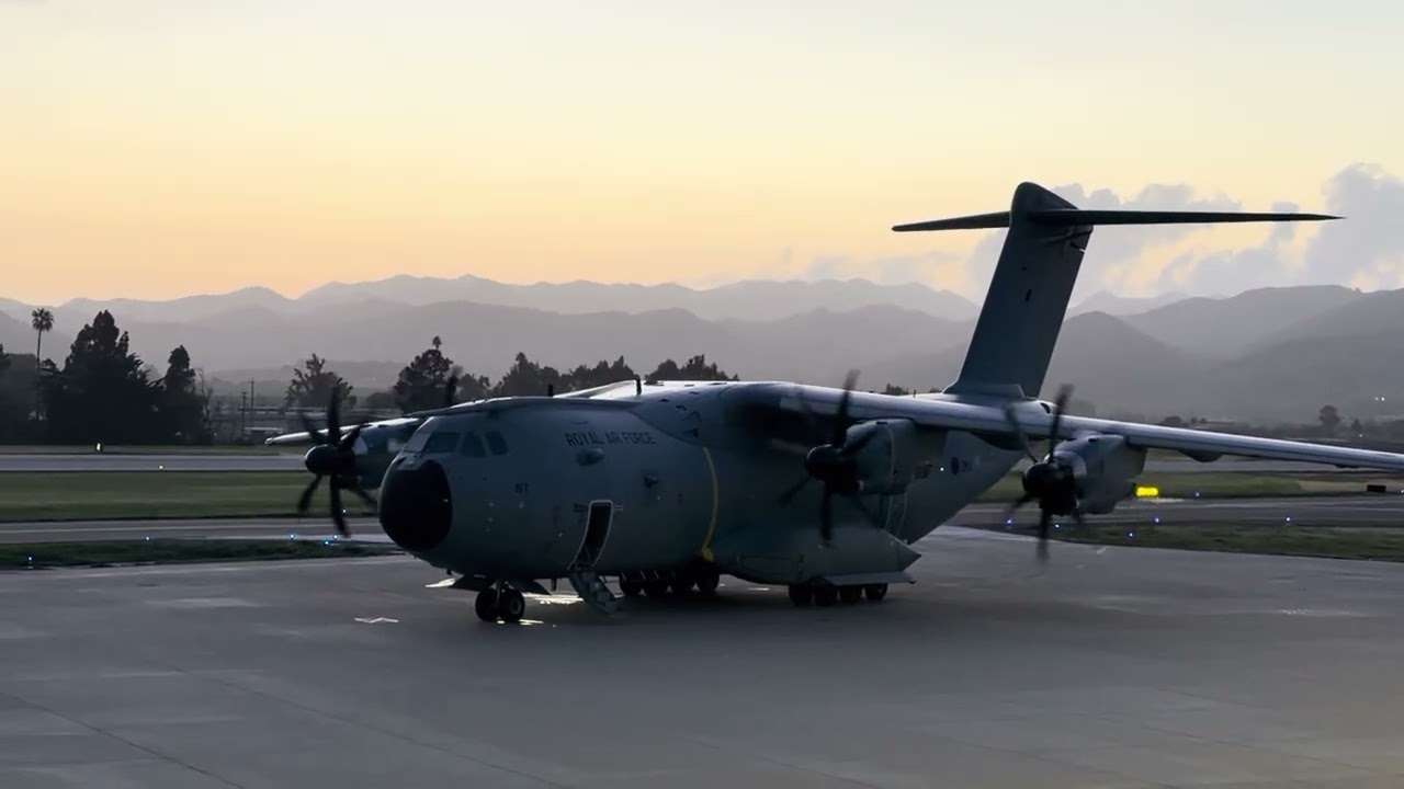 RAF A400 Startup and Taxi Out - KSBP