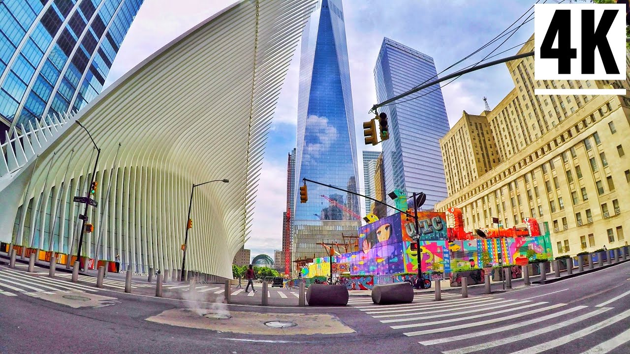 ⁴ᴷ⁶⁰ ONE WORLD TRADE CENTER After New York City Reopening 2020 via Vesey Street to Downtown Brooklyn
