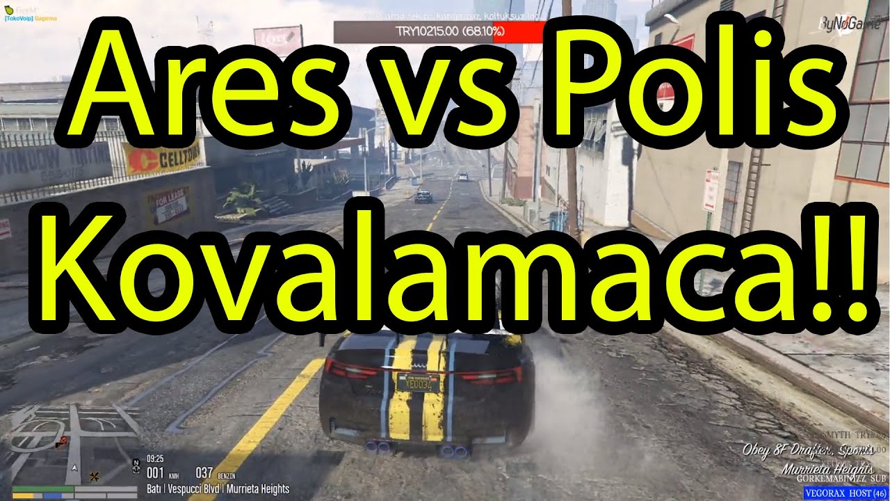 EightbornV Ares vs Polisler!! - Ares'i 3 Ekip Arabası Kovalıyor!! - EightbornV Syna