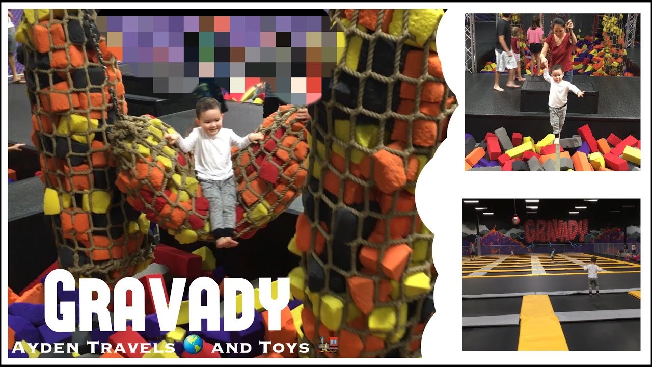 AWESOME HUGE Indoor Trampoline Park Kids Playground Gravady Las Vegas Family Fun YouTube