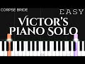 Victor’s Piano Solo - Tim Burton’s Corpse Bride | EASY Piano Tutorial