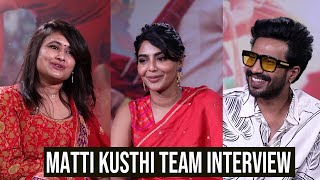 Matti Kusthi Team Interview | Vishnu Vishal | Aishwarya Lekshmi | Ravi Teja