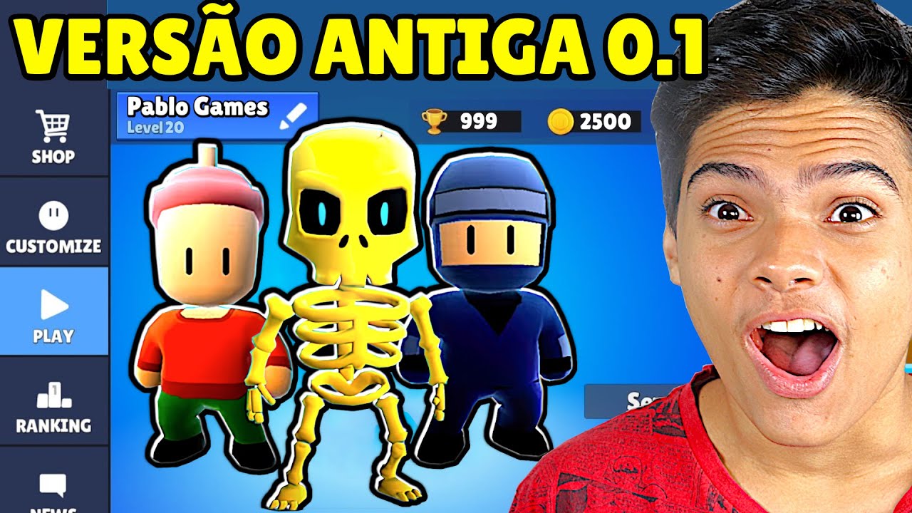 COMO BAIXAR A PRIMEIRA VERSÃO DO STUMBLE GUYS 😍 STUMBLE GUYS 0.1 😎 