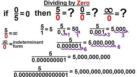 Algebra - Ch. 0.6: Basic Concepts (12 of 36) Dividing by Zero