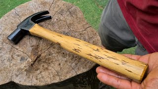 How to make a hammer handle from scrap exotic wood with basic tools