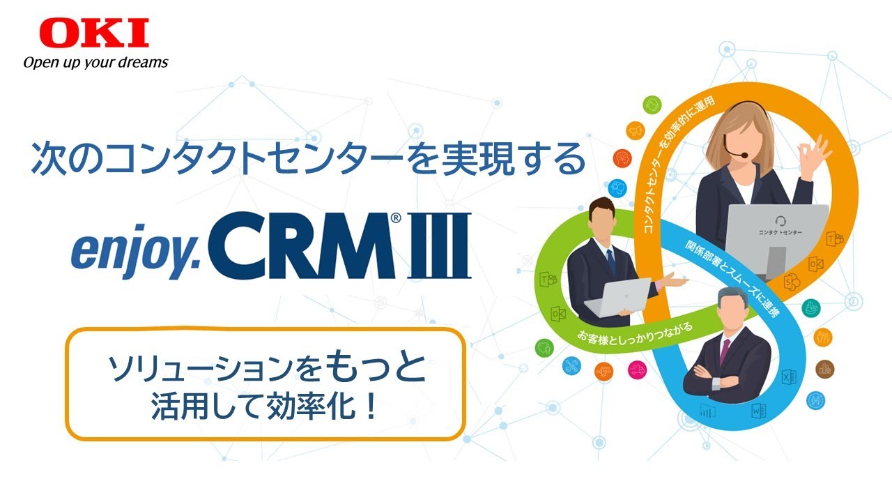 2分で分かる！次のコンタクトセンターを実現するクラウドCRMソリューション『enjoy.CRMⅢ』【OKI公式】 - YouTube