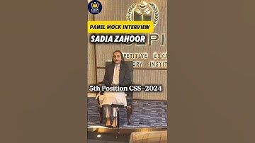 CSS TOPPER Sadia Zahoor (5th Position CSS-2024, PAS) #civilservices #csspreparation