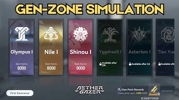 [Aether Gazer] Summertime Spree: Gen-zone Simulation - Shinou I (Max Difficulty)