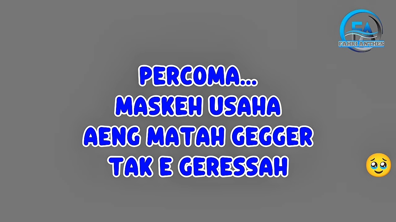 KARAOKE TAPEGGEH (aku dilahirkan untuk siapa)