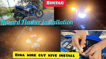 Apachee RTR 160  Me Hazard Flasher Kaise Install kare//How to install Hazard Flasher in apachee .