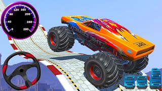 Xe tải quái vật Mega Ramp Extreme Racing 2024 - Lái xe ô tô GT không thể thực hiện được - Android screenshot 5