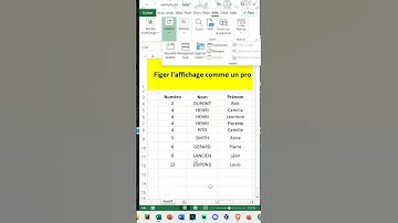 Figer plusieurs lignes sur Excel