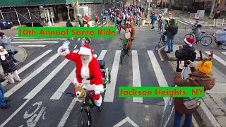 10th Annual Santa Ride on Queens' 34th Avenue Open Street