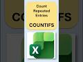 Count repetitive entries using Countifs #excel #exceltips #countifs #countif #formula #exceltricks