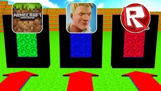 Do Not Choose The Wrong Portal (Minecraft, Fortnite, Roblox)
