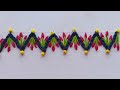 Super gorgeous border hand embroidery | #embroidery | embroidery for beginners | kadai