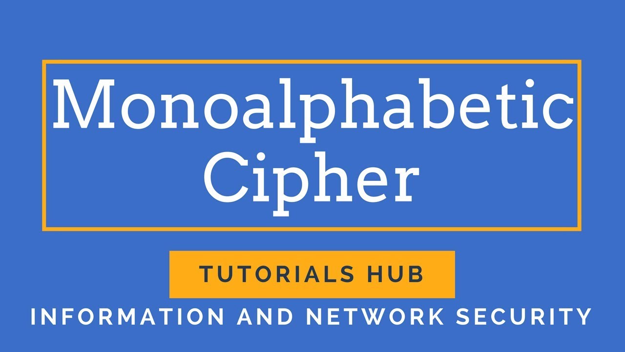 Monoalphabetic Cipher | INS | (Eng-Hindi) - YouTube
