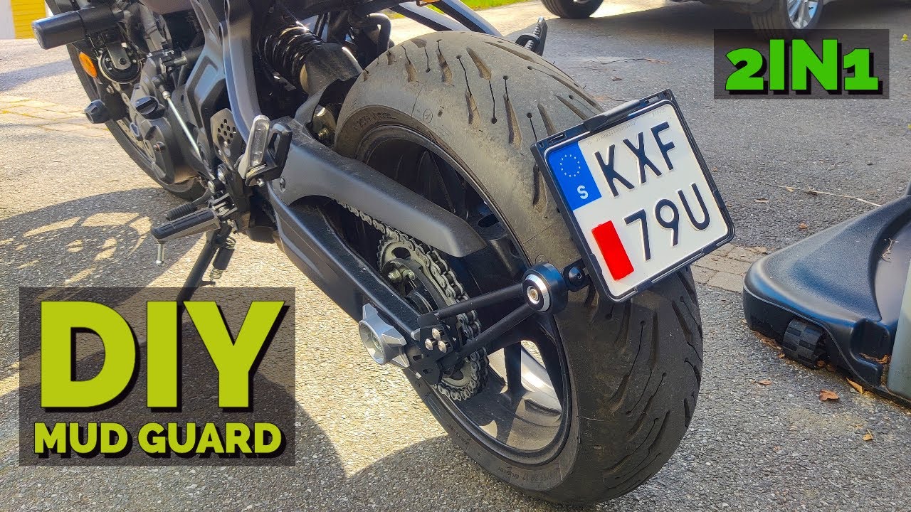 License Plate Holder/Mudguard Installation English Sub MT07 YouTube