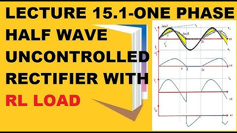 Lecture 15.1 | Single phase half wave uncontrolled rectifier with rl load | circuit and waveform |