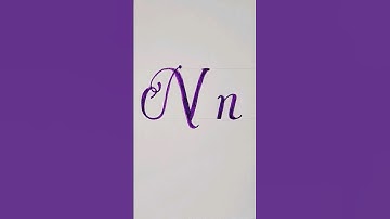 "N" letter in stylish font | By using normal pen only I Creative learning |