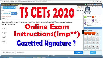 TS ECET 2020  ECET 2020 Online Exam Instructions