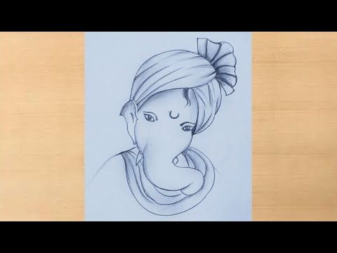 Lord Ganesha Drawing - Easy and Step by Step | Easy Ganpati Bappa Drawing -  YouTube