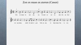 Miniatura de vídeo de "Zon en maan en sterren (Canon)"