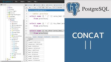 สอน PostgreSQL: การเชื่อมข้อความเข้าด้วยกัน (concatenation)