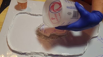 Freeform Resin Geode . New Technique Injecting Colored Resin Into Clear