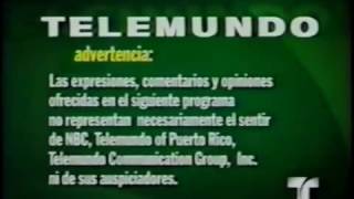 ID Telemundo Puerto Rico (2005) - Advertencia de Contenidos...
