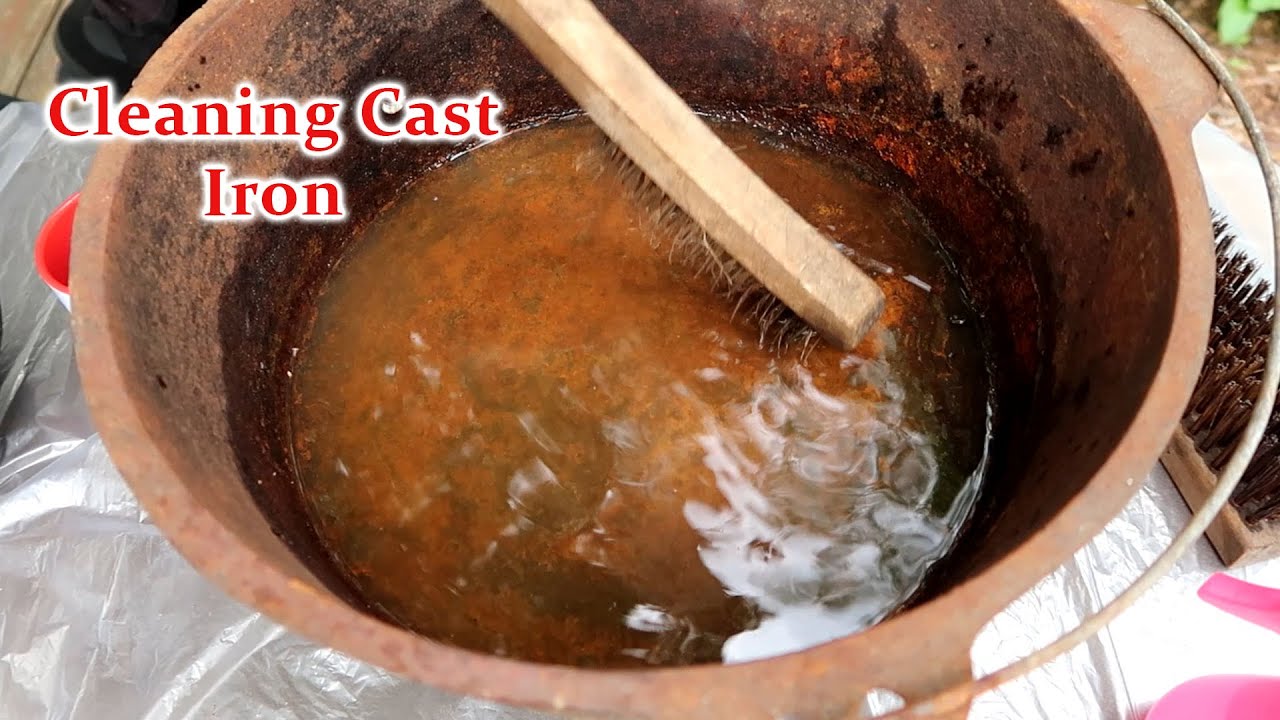How To Clean Cast Iron Part 1 - YouTube