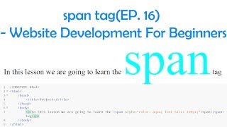 span tag(EP. 16) - Website Development For Beginners