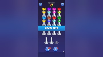 Nut Sort Level 2278 - Color Puzzle Game by Kiwi Fun #games #puzzle #NutSort #NutSortSolution