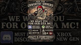 Unworthy Sinners are Recruiting #gta #gtamccommunity #gta5 #gta5online #xboxseriess #gtabiker #gtamc